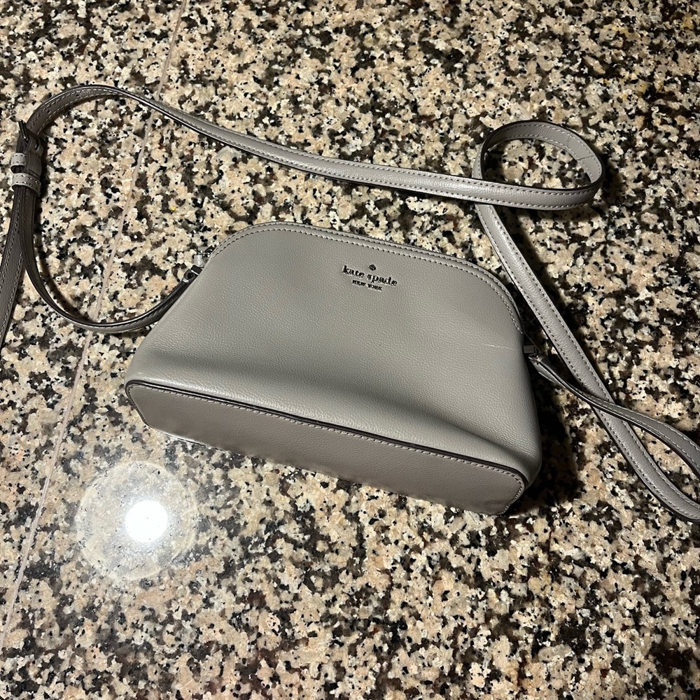 Kate Spade Gray Crossbody Bag with Sleek Minimalist Design